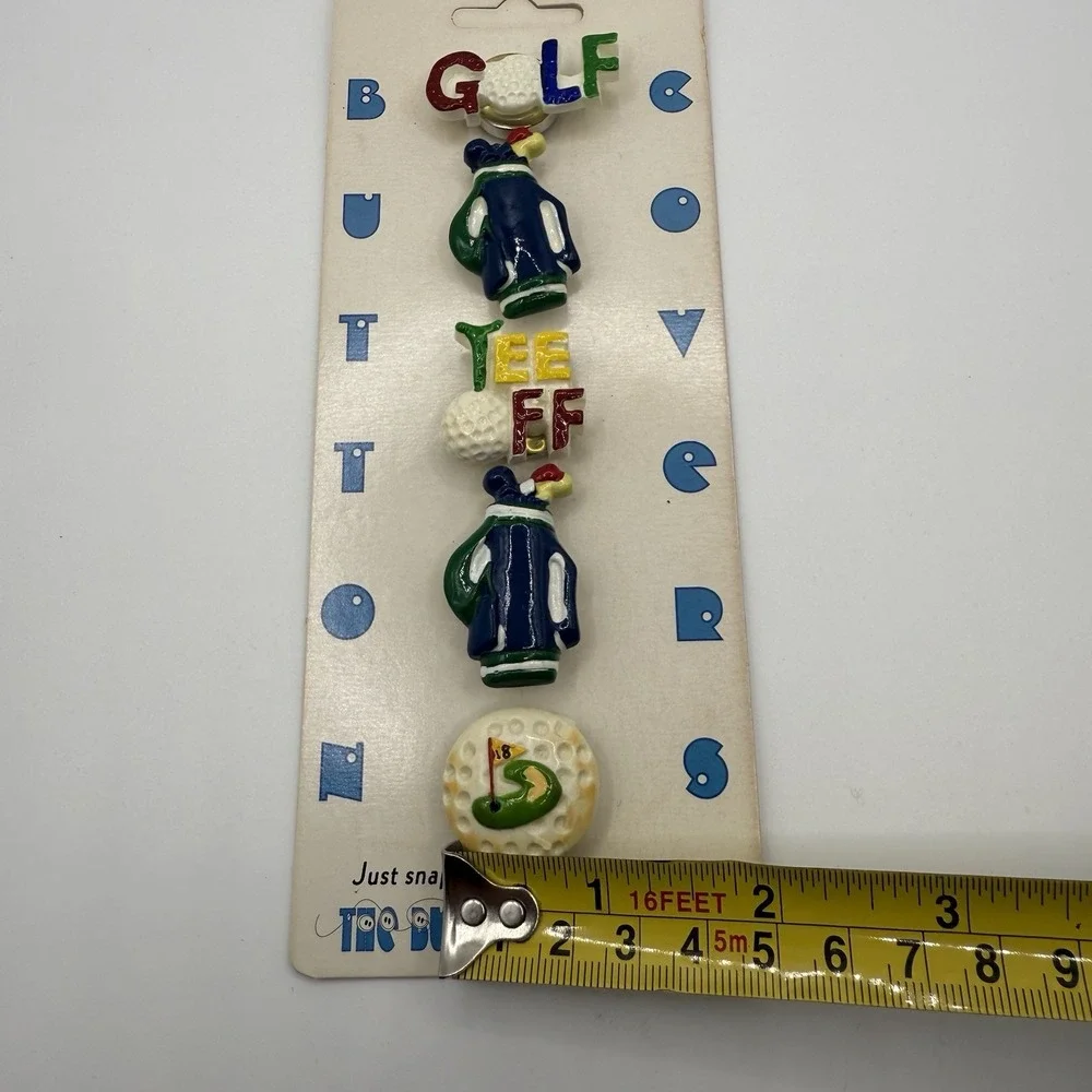 Vintage Pen-Reed Golf Motif Designer Button Covers Set of 5‎ Carmel CA Original